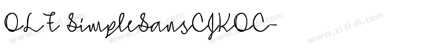OLF SimpleSansCJKOC字体转换